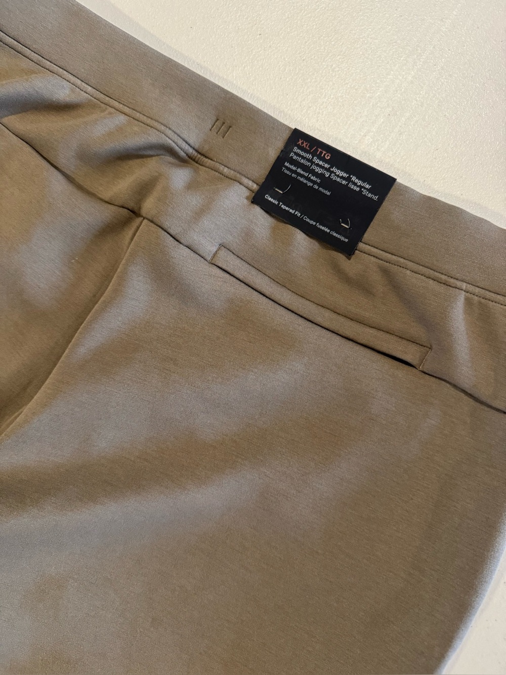 lululemon Smooth Spacer Jogger Regular Taupe Gray XXL NWT